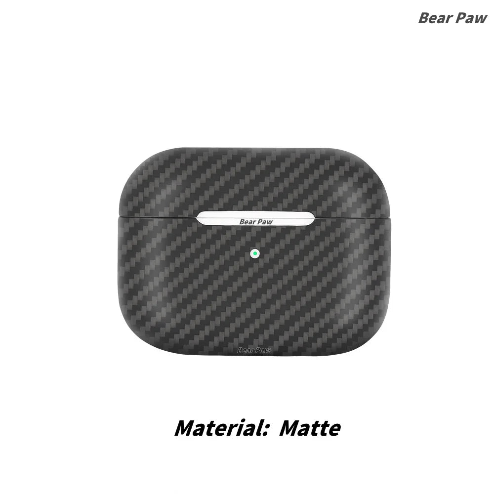 Para Airpods Pro 3 fundas de fibra de aramida fundas finas de fibra de carbono para auriculares para Airpods 4/Airpods Pro 2 3 cubierta de fibra de carbono Kevlar Real