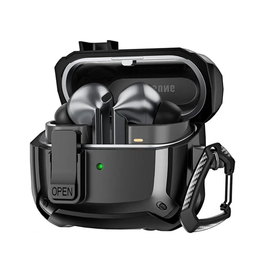 Funda para Samsung Galaxy Buds a prueba de golpes, con gancho.