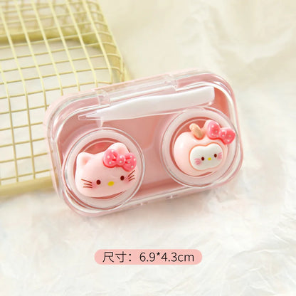 Sanrio Hello Kitty figuras de Anime dibujos animados transparente portátil
