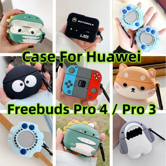 Funda protectora de lujo con dibujos animados para auriculares Huawei Freebuds Pro4 y Pro3