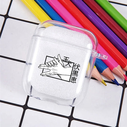 Funda transparente de TPU de Anime Jujutsu Kaisen para Airpods