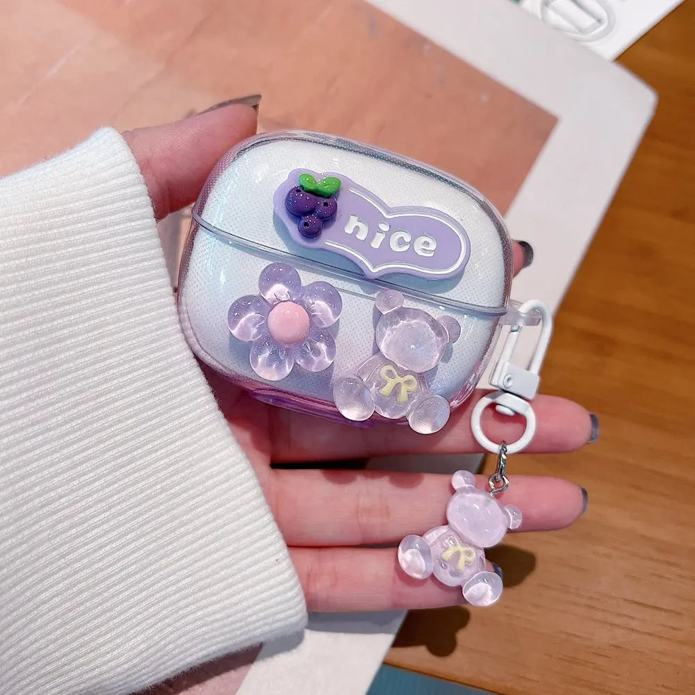 Funda para Xiaomi Redmi Buds 6 Pro con diseño de estrella 3D para auriculares Redmi Buds 6 Pro, con llavero