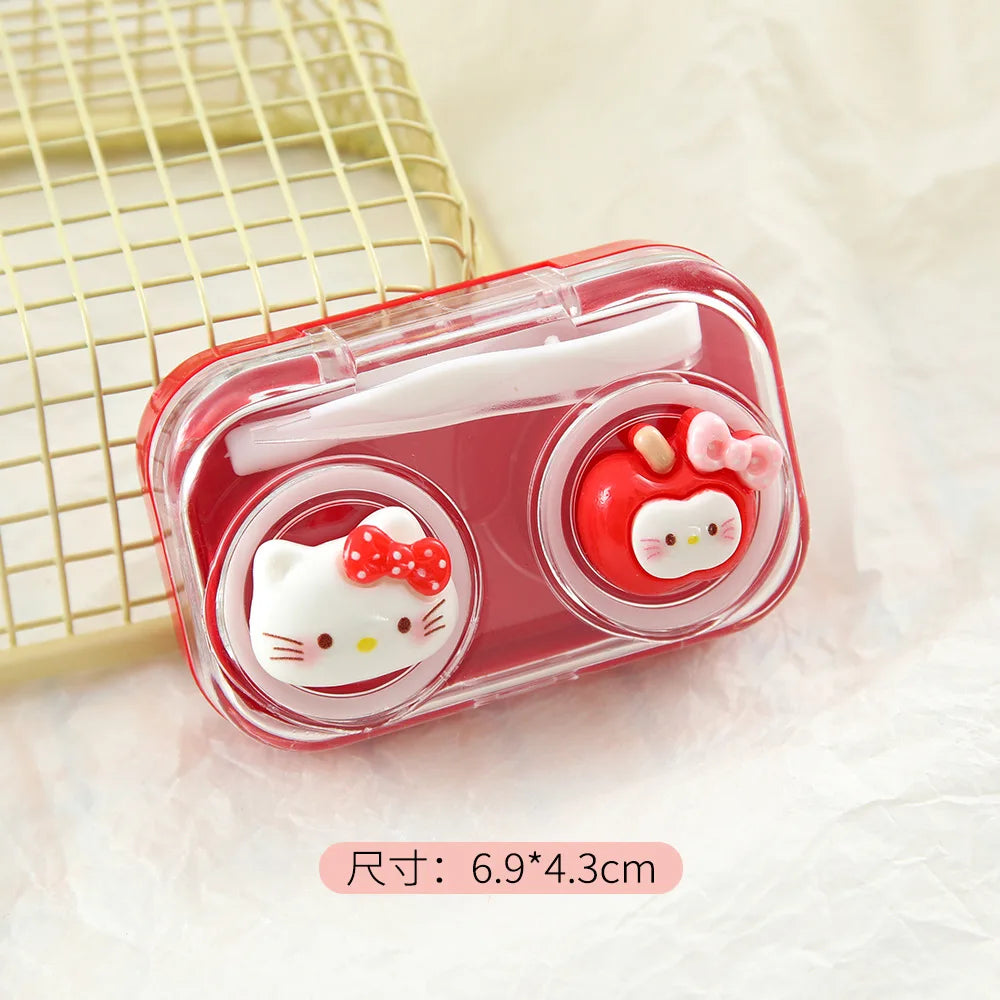 Sanrio Hello Kitty figuras de Anime dibujos animados transparente portátil