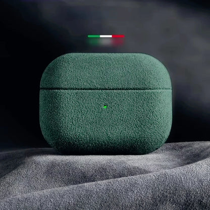 Funda de cuero de ante italiano para Airpods Pro 2 para Airpods Pro 3 Airpods 4 3 funda de cuero Artificial de lujo