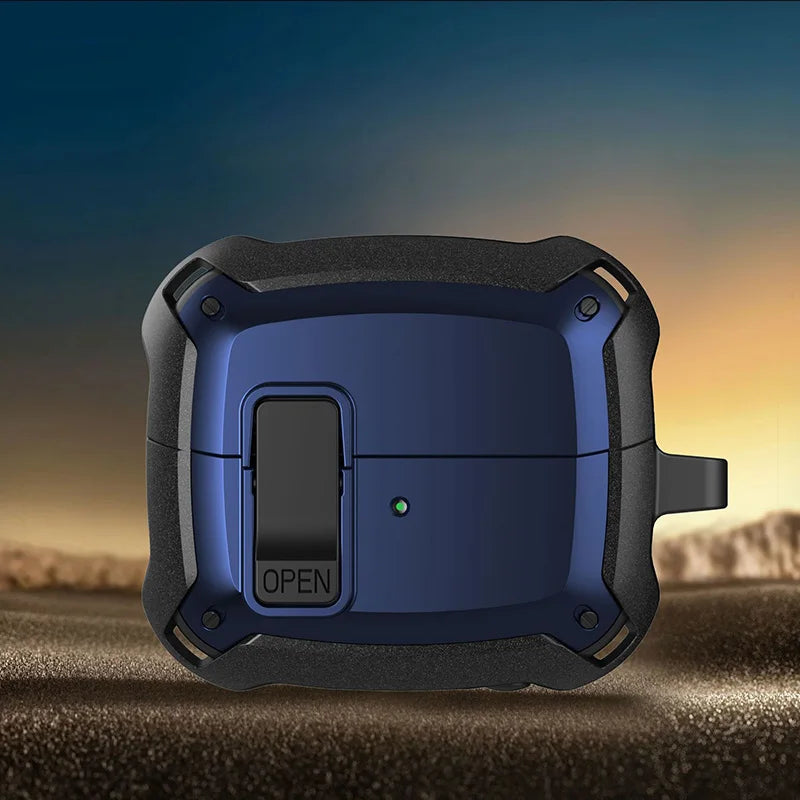 Funda para Samsung Galaxy Buds a prueba de golpes, con gancho.