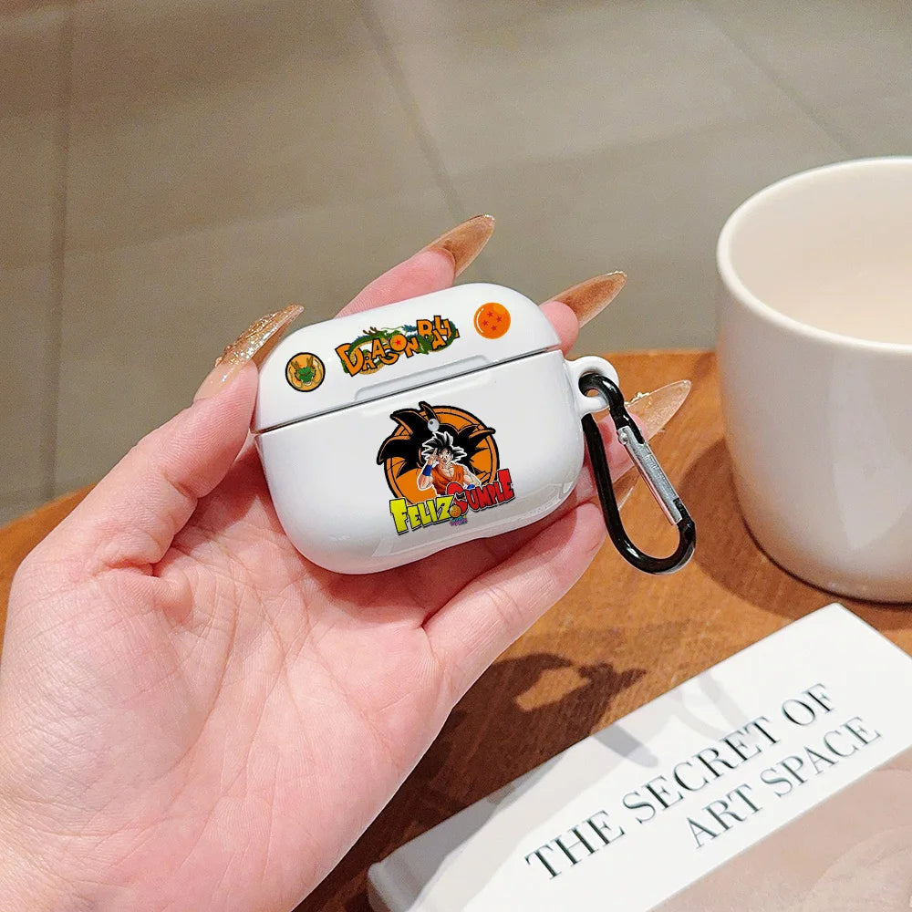 Anime a prueba de golpes para d-dragons bolas protectora brillante HD duro PC auriculares funda para AirPods 1 2 3