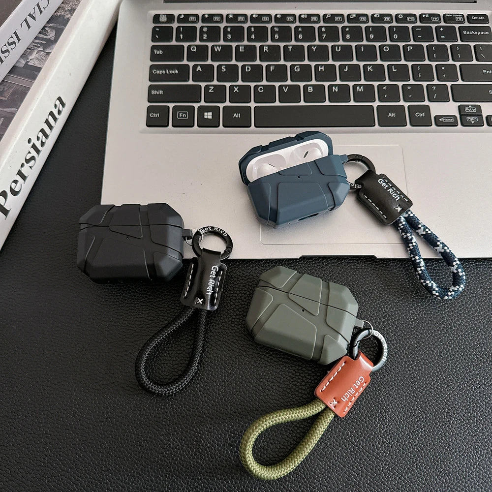 Nueva funda protectora anticaída para auriculares Airpods para Apple AirPods Pro 2 AirPods 3 2 1 airPods 4 fundas Airpods de TPU con cordón