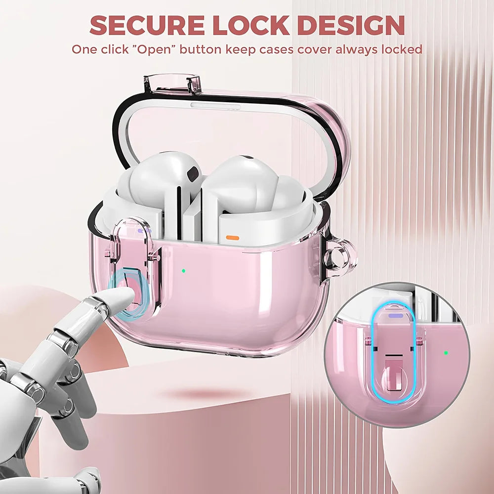 Funda de auriculares con cerradura de seguridad para Samsung Galaxy Buds