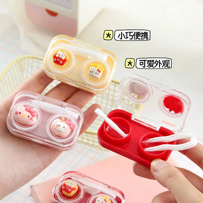 Sanrio Hello Kitty figuras de Anime dibujos animados transparente portátil