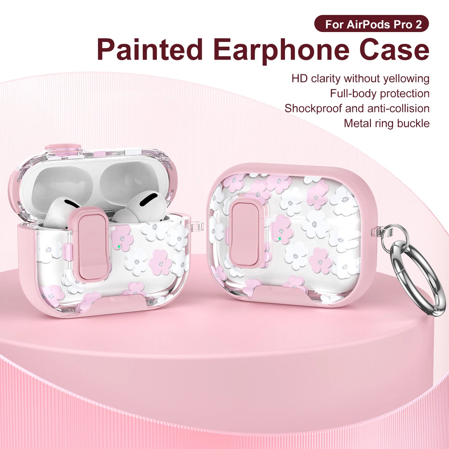 Funda para AirPods Pro, con aspecto tropical y llamativo (con bloqueo de seguridad)