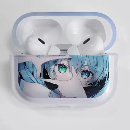Funda transparente para auriculares Hatsune Miku para AirPods, diseño anime, funda protectora