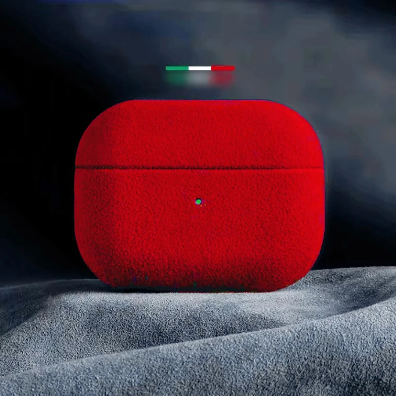 Funda de cuero de ante italiano para Airpods Pro 2 para Airpods Pro 3 Airpods 4 3 funda de cuero Artificial de lujo