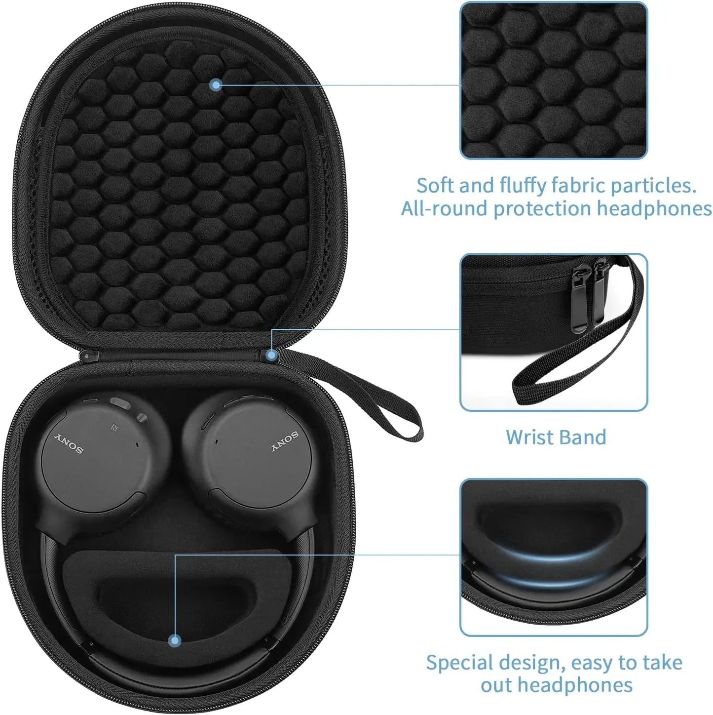 Estuche rígido para auriculares Sony WH-CH700N