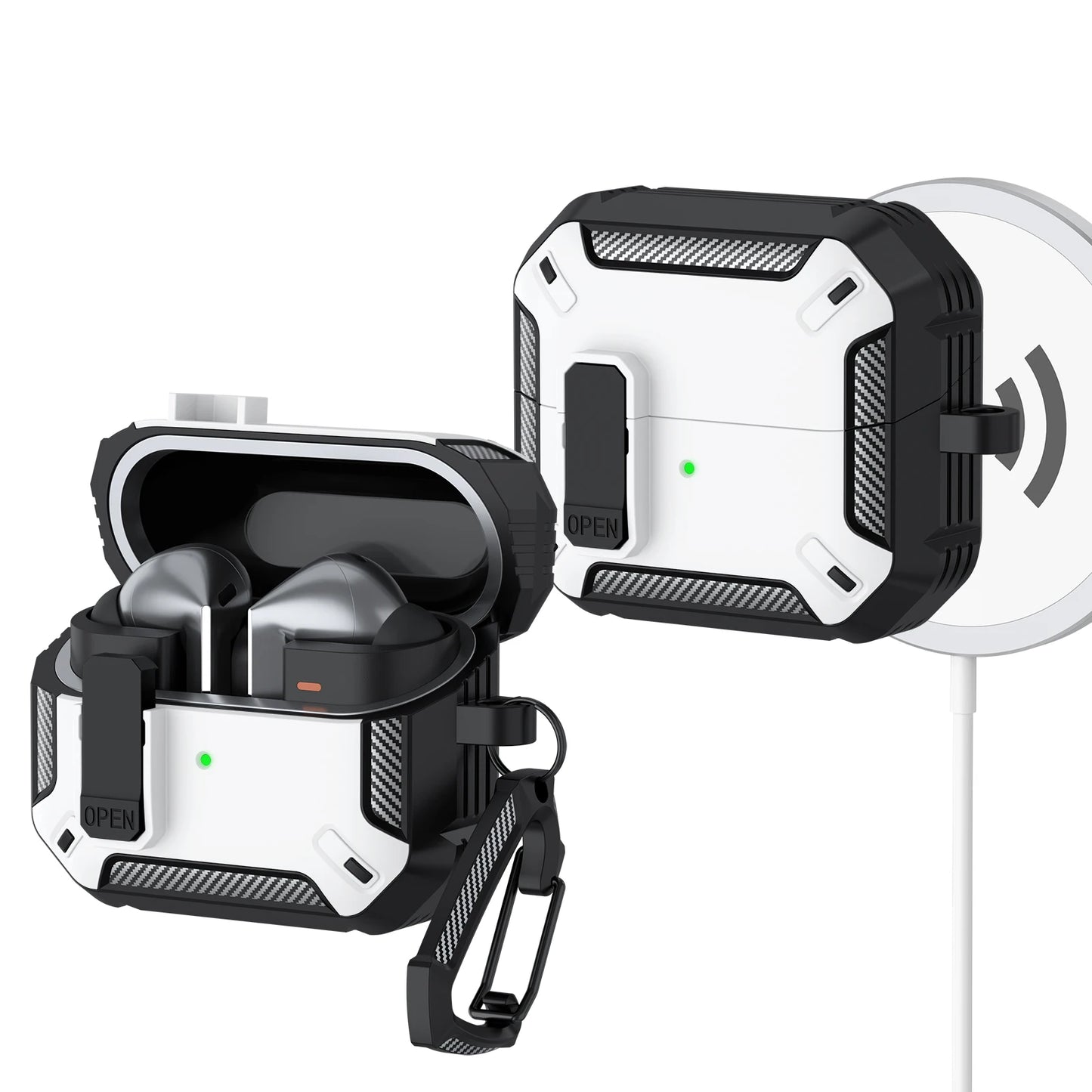 Fundas para auriculares con cerradura de seguridad para Samsung Galaxy Buds