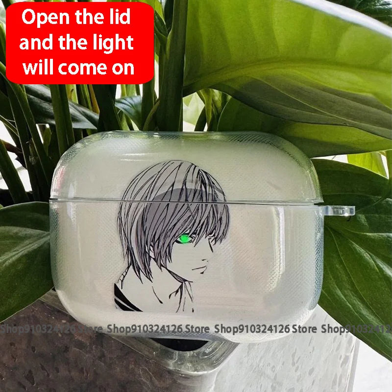 Funda para auriculares Manga Death Note para Apple Airpods 1, 2, 3 Pro Yagami Light Lawliet Ryuk