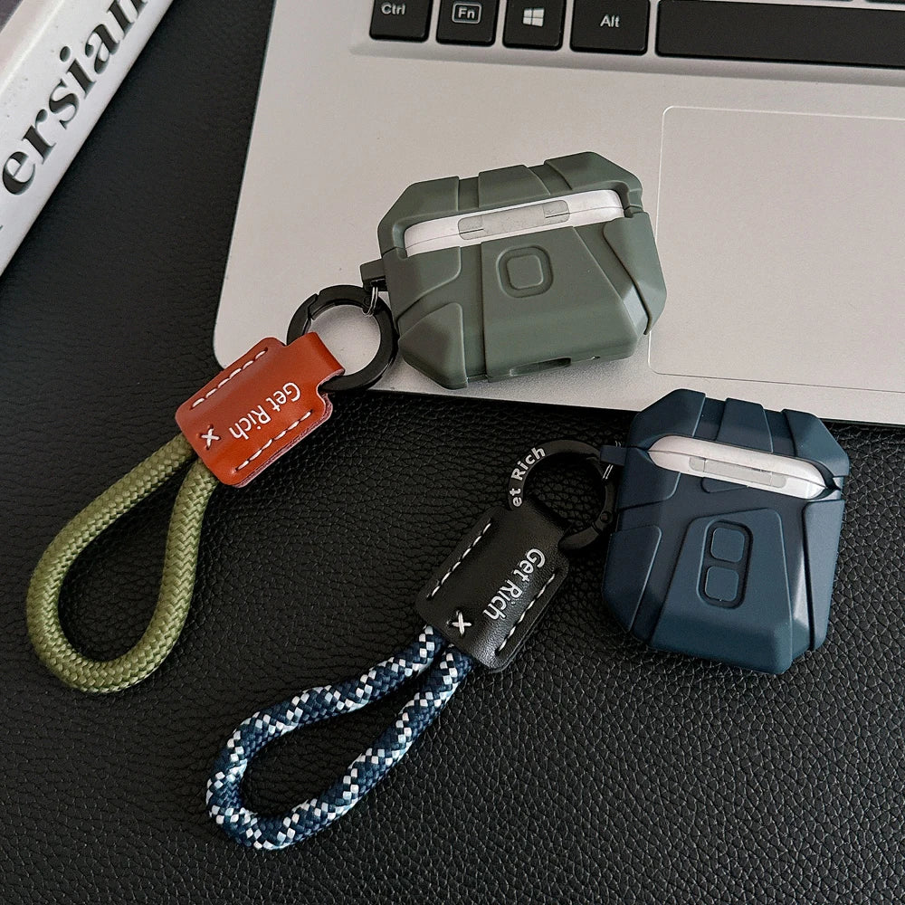 Nueva funda protectora anticaída para auriculares Airpods para Apple AirPods Pro 2 AirPods 3 2 1 airPods 4 fundas Airpods de TPU con cordón