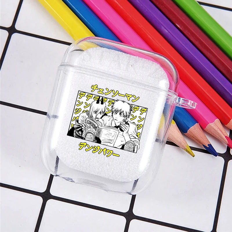 funda suave de TPU Power Denji Makima Aki Pochita funda para auriculares fundas Pro 3 2 1