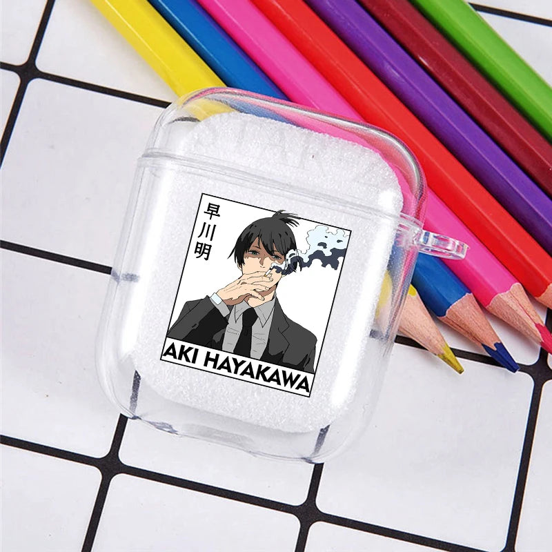 funda suave de TPU Power Denji Makima Aki Pochita funda para auriculares fundas Pro 3 2 1