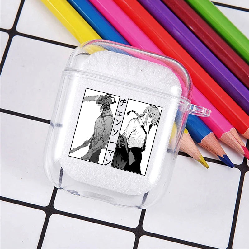 funda suave de TPU Power Denji Makima Aki Pochita funda para auriculares fundas Pro 3 2 1