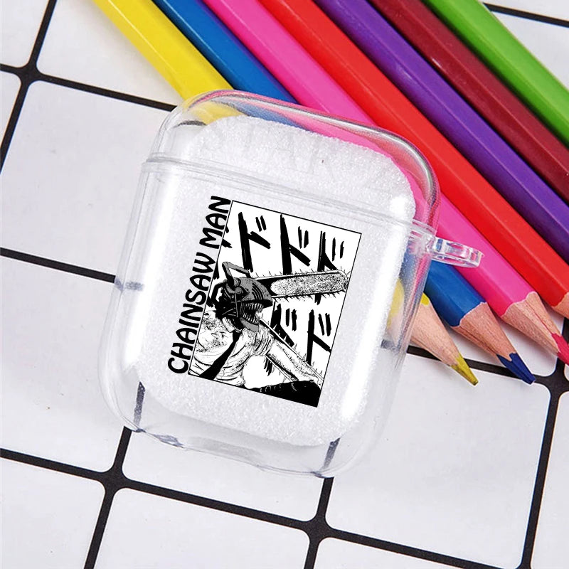 funda suave de TPU Power Denji Makima Aki Pochita funda para auriculares fundas Pro 3 2 1