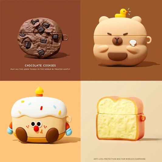Funda de pan de galletas de Chocolate 3D para AirPods