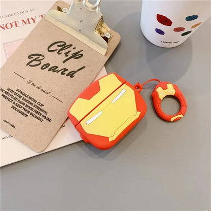 Funda protectora para Airpods, Spider-Man, Iron Man, Capitán América