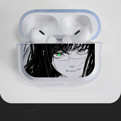 Estuche transparente para auriculares Airpods con diseño de anime
