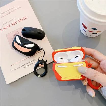 Funda protectora para Airpods, Spider-Man, Iron Man, Capitán América